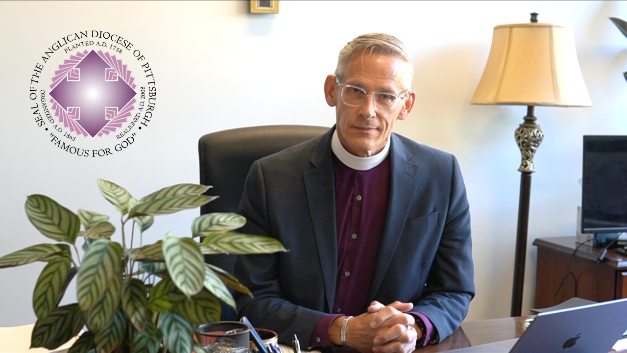 Photo of Bishop Alex Cameron in his office